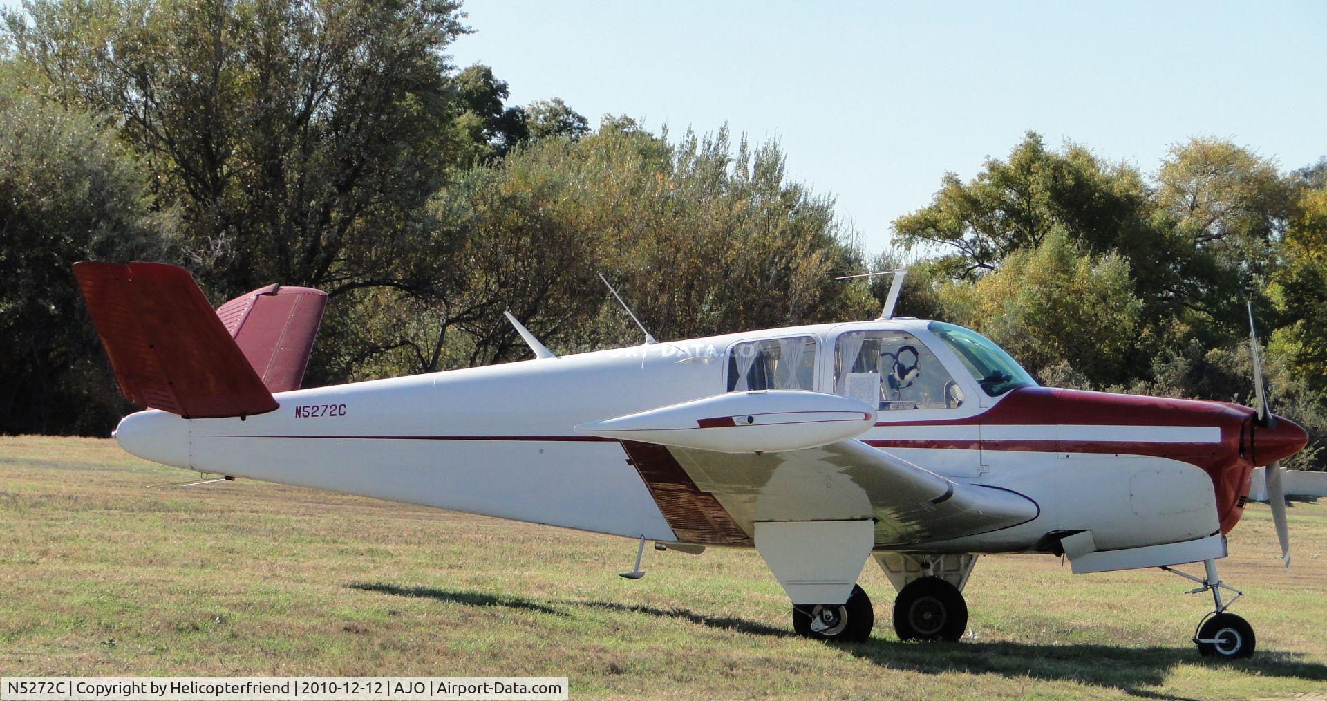 N5272C, 1951 Beech B35 Bonanza C/N D-2666, Parked on the grass