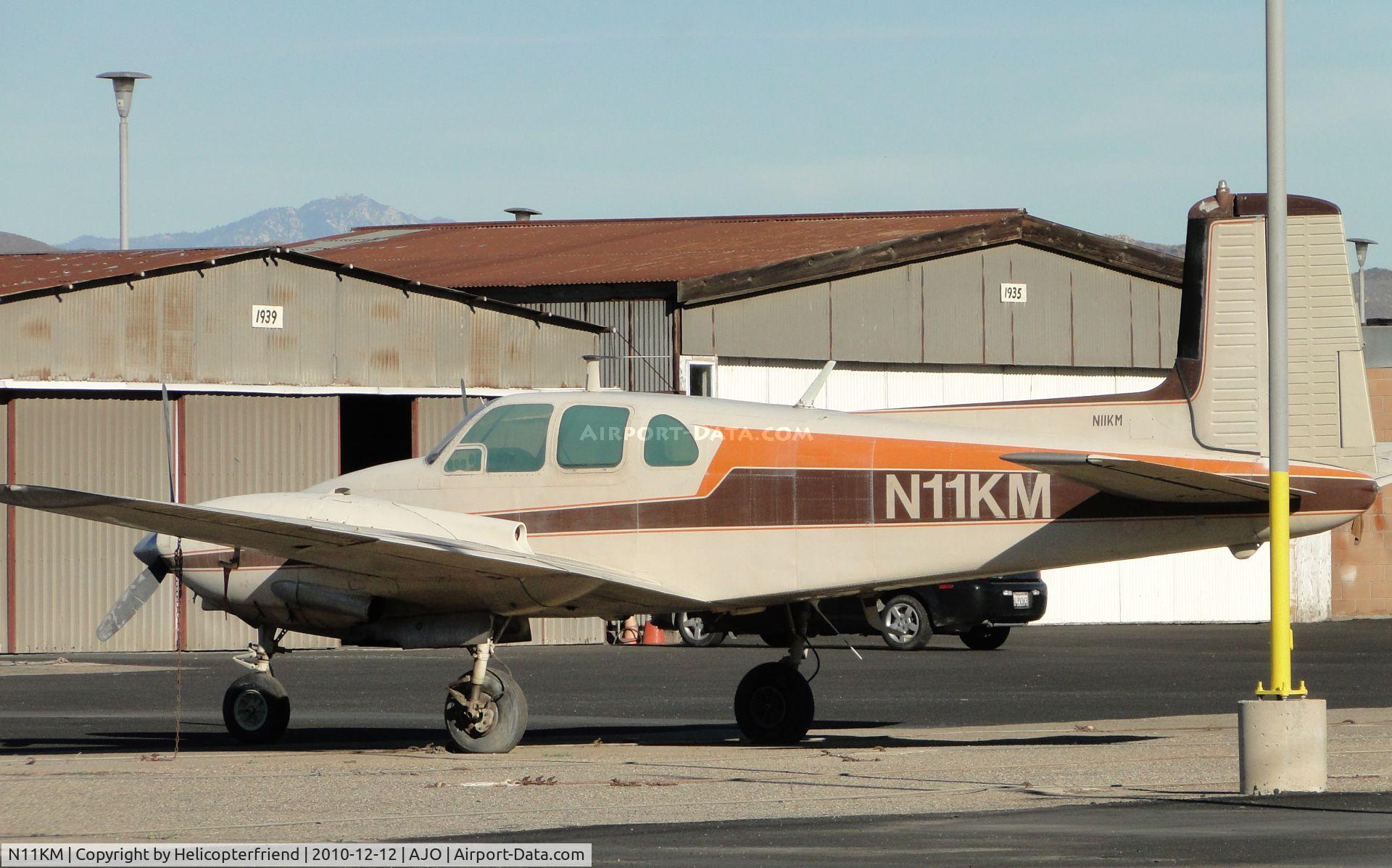 N11KM, 1960 Beech H50 C/N HH-127, Parked by the pole