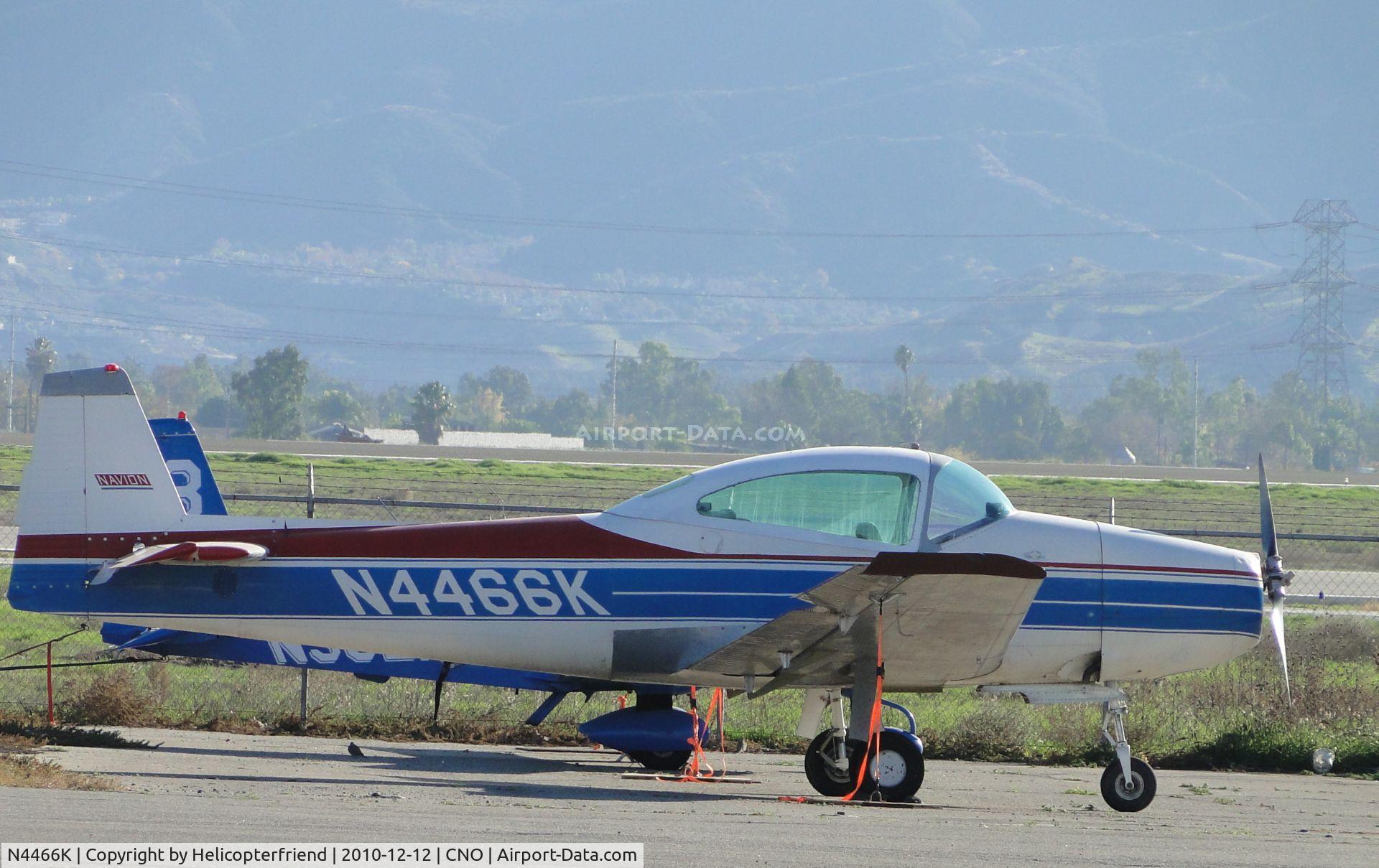 N4466K, 1948 Ryan Navion C/N NAV-4-1466, Parked in a fenced in area north of the runways