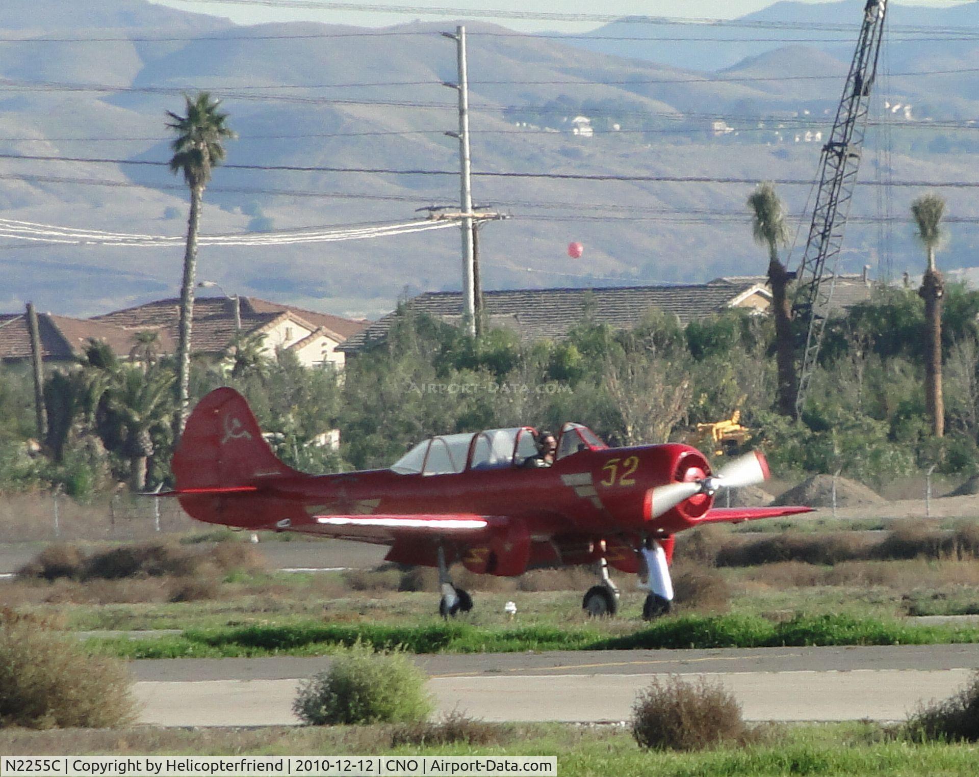 N2255C, 1985 Yakovlev Yak-52 C/N 855605, Starting take off roll