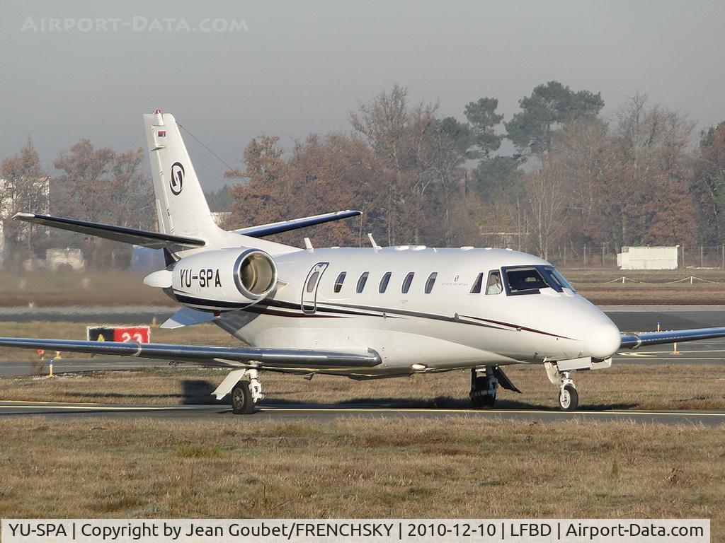 YU-SPA, 2007 Cessna 560XLS Citation Excel C/N 560-5760, taxiway Air Assistances