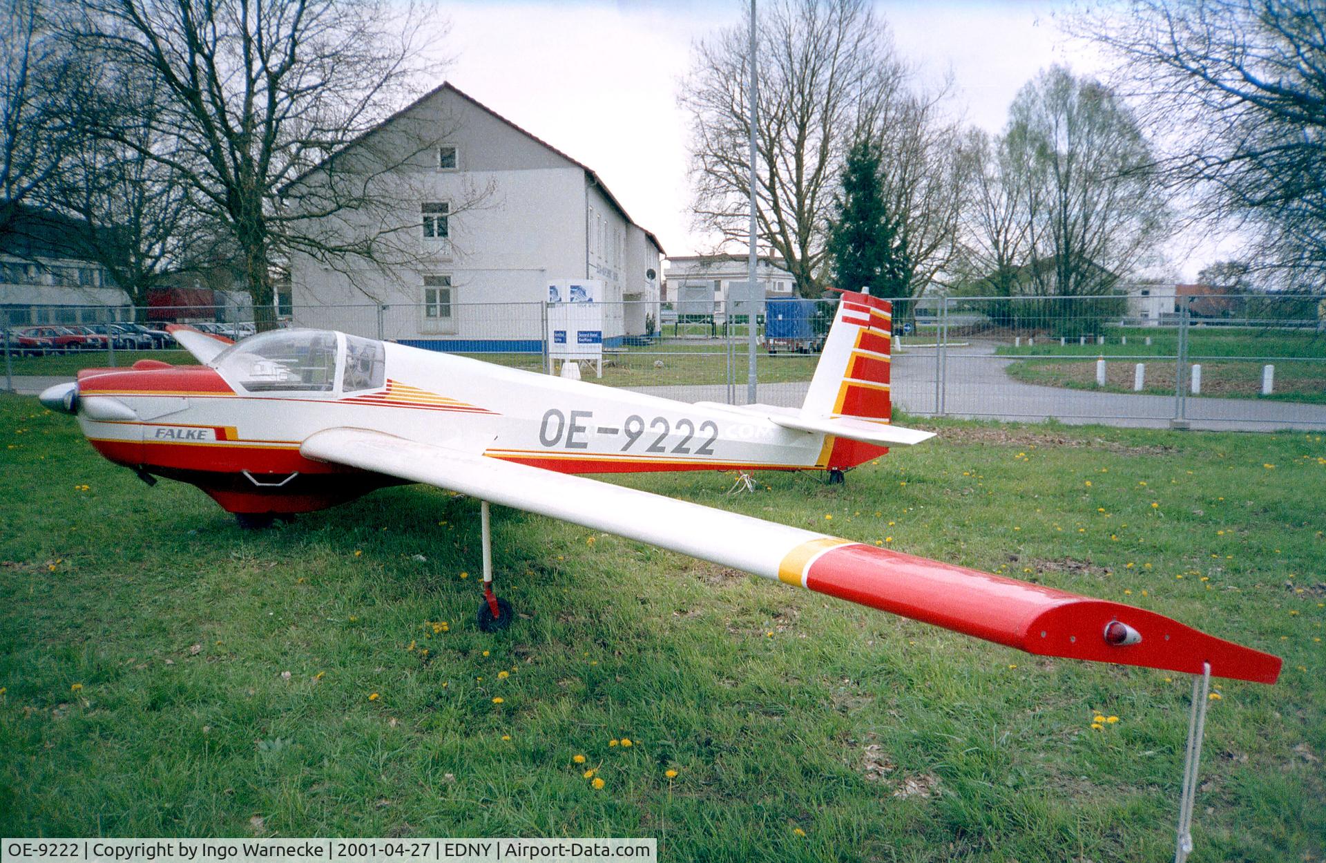 OE-9222, Sportavia-Putzer SF-25D Falke C/N 4858, Scheibe (Sportavia Puetzer) SF-25D Falke at the AERO 2001, Friedrichshafen