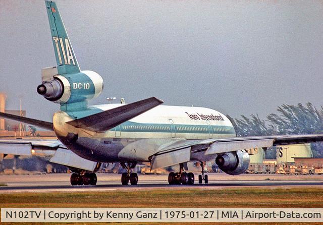 N102TV, 1973 McDonnell Douglas MD-10-30F C/N 46801, N 102TV on roll out at MIA
