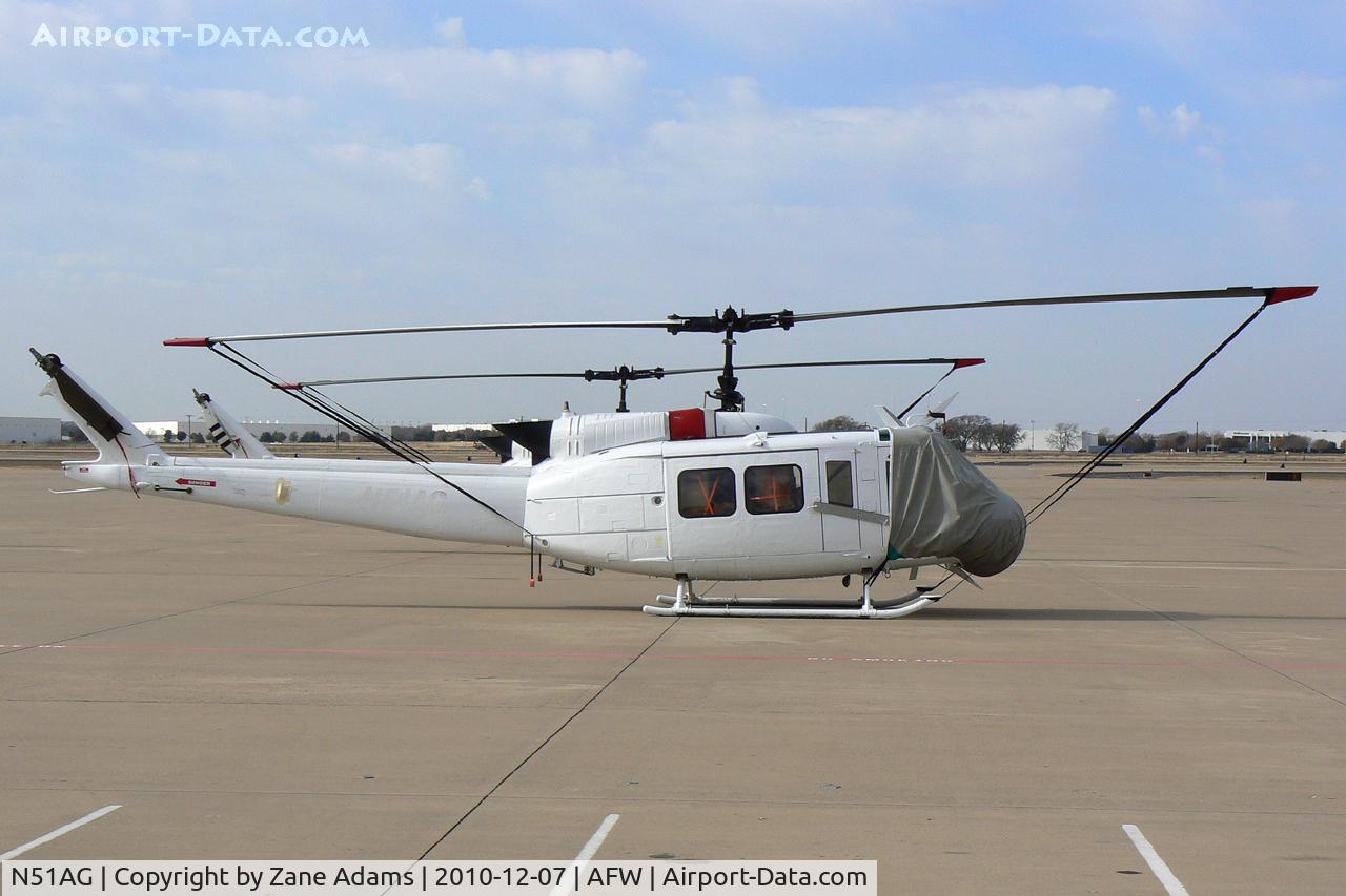 N51AG, 1971 Bell UH-1H Iroquois C/N 13002, One of six Dyncorp UH-1H's on the ramp at Alliance Airport - Fort Worth, TX ( These aircraft may be for use in Iraq)
