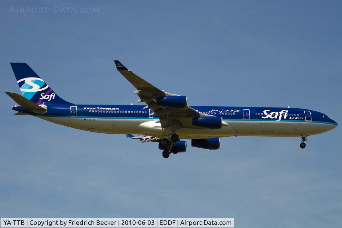 YA-TTB, 1993 Airbus A340-311 C/N 015, on final RW07R