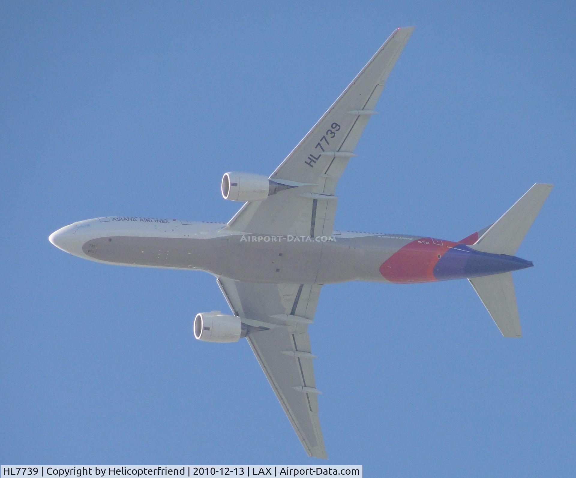 HL7739, Boeing 777-28E/ER C/N 29175, Just turned on Final to runway 24 flying over the City of Bell, Califonia, approximately 15 miles east of LAX