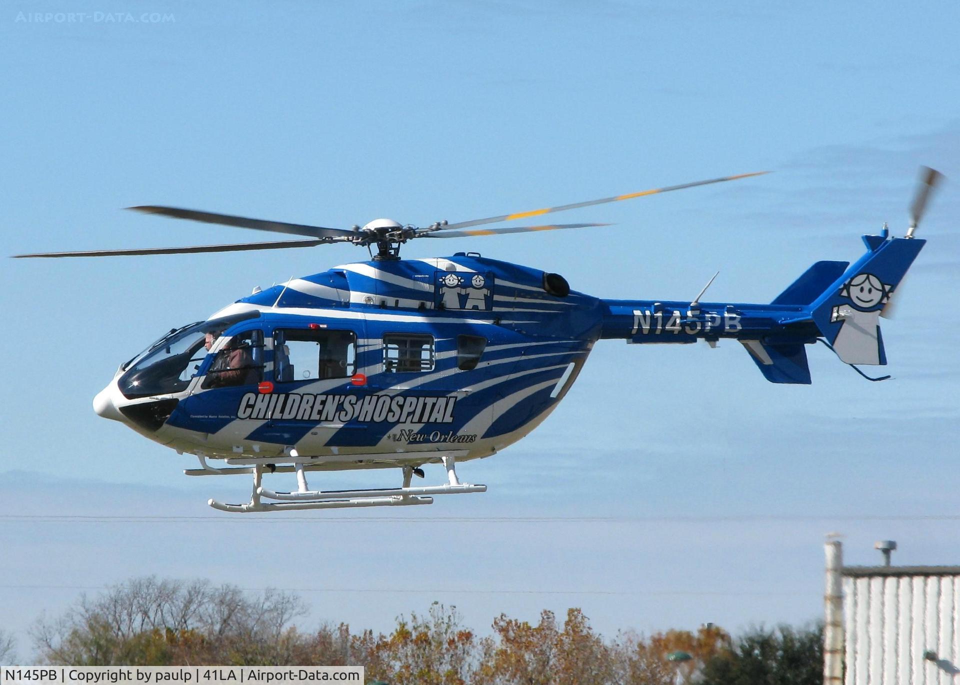 N145PB, Eurocopter-Kawasaki EC-145 (BK-117C-2) C/N 9228, At Metro Aviation/Downtown Shreveport.
