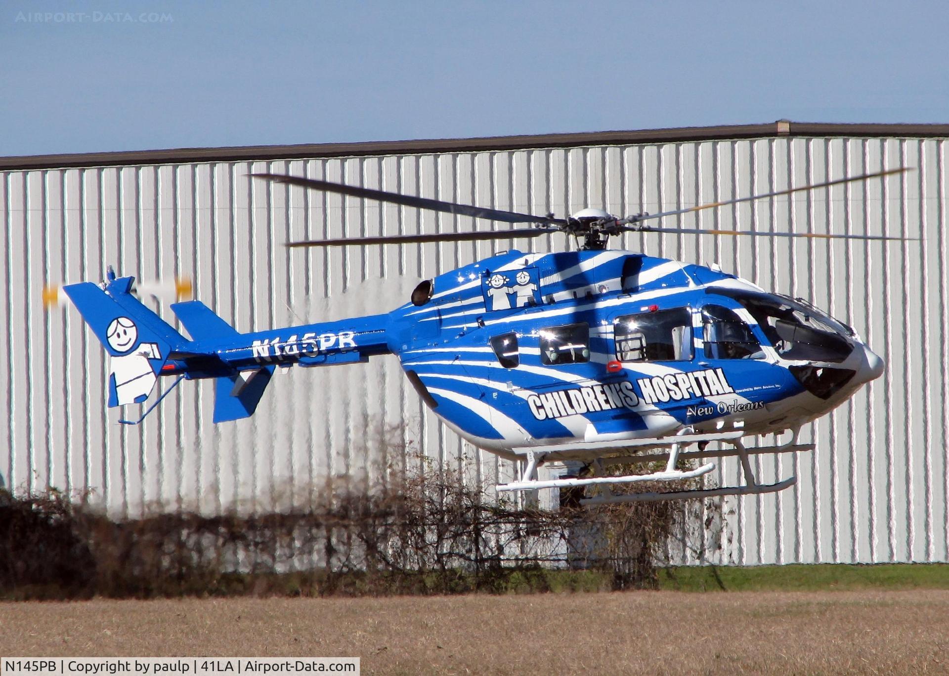 N145PB, Eurocopter-Kawasaki EC-145 (BK-117C-2) C/N 9228, At Metro Aviation/Downtown Shreveport.