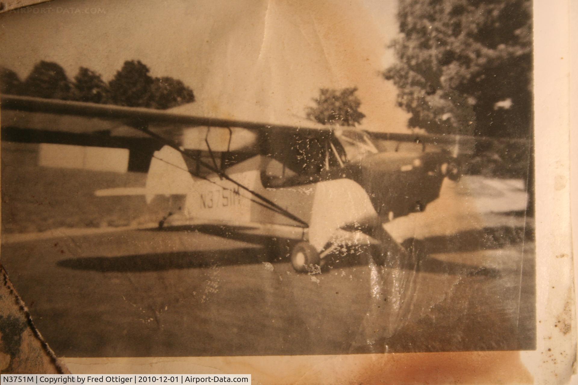 N3751M, Piper PA-12 Super Cruiser C/N 122686, Picture taken in 1967 at  Ottiger Airport Montague, MI
Lost in Alaska and never found !