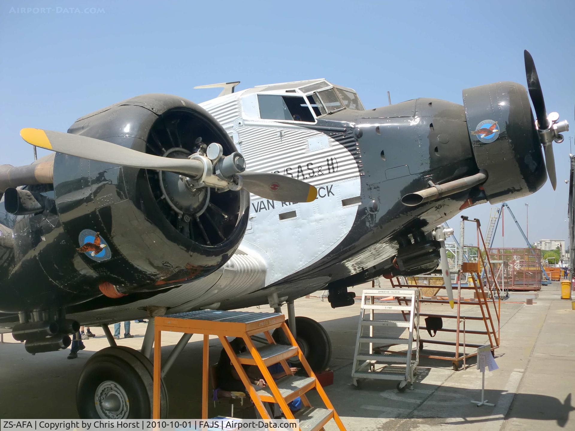 ZS-AFA, 1954 Junkers (CASA) 352L (Ju-52) C/N 164, Looking good and well maintained. A bit dusty...