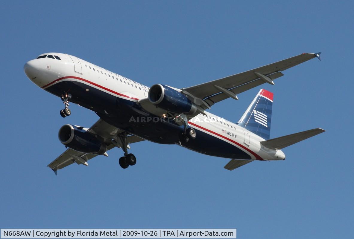 N668AW, 2002 Airbus A320-232 C/N 1764, US Airways A320