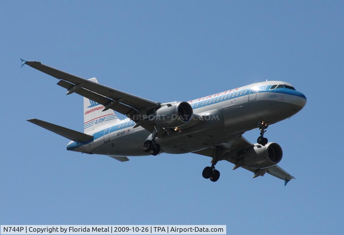 N744P, 2000 Airbus A319-112 C/N 1287, Piedmont tribute