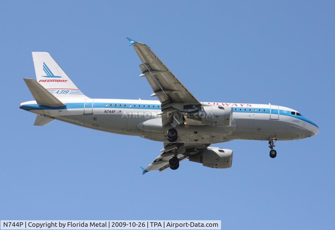 N744P, 2000 Airbus A319-112 C/N 1287, Piedmont Tribute