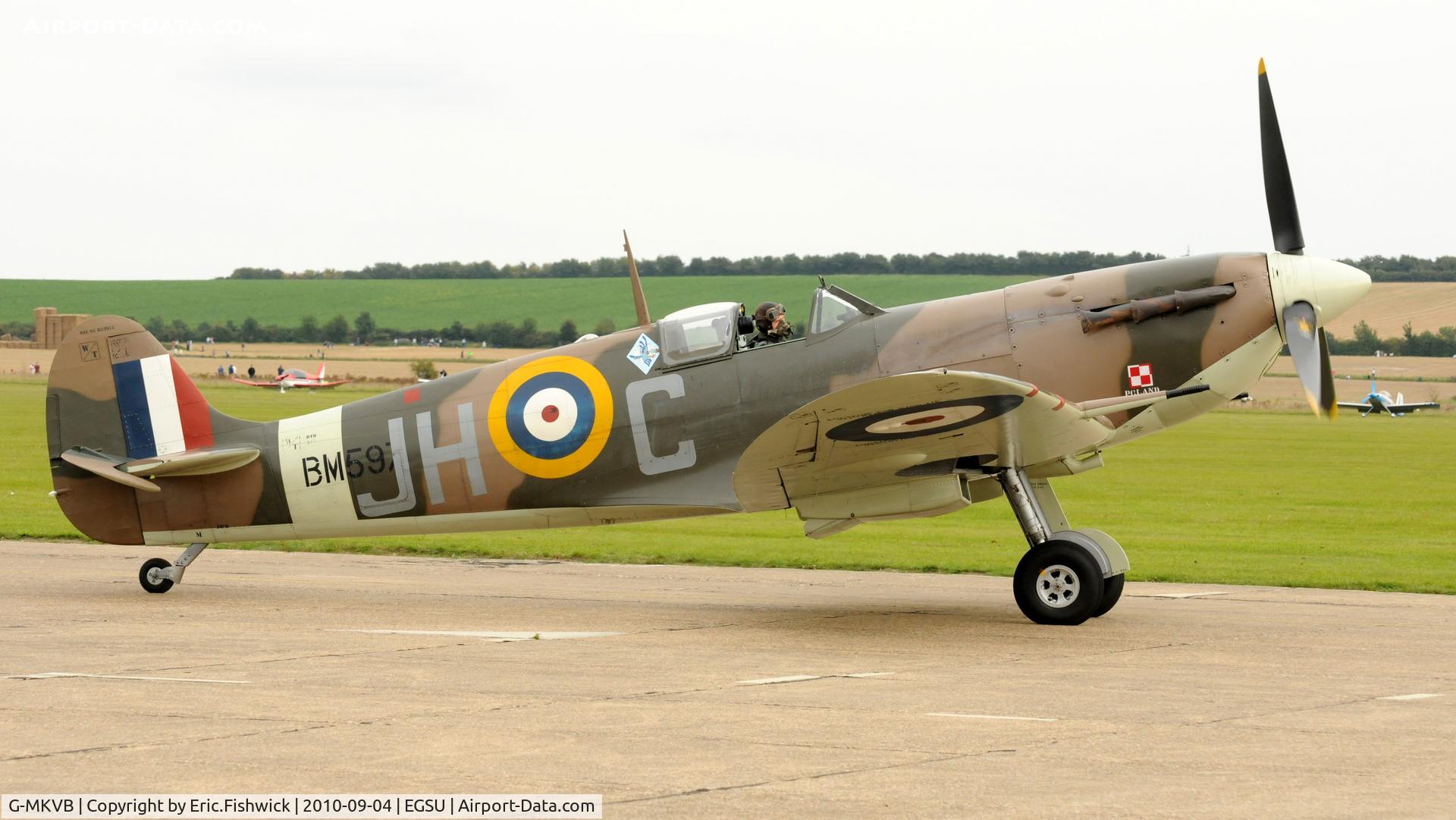 G-MKVB, 1942 Supermarine 349 Spitfire LF.Vb C/N CBAF.2461, 2. BM597 (Historic Aircraft Collection) at Duxford's wonderful Battle of Britain Air Display 2010