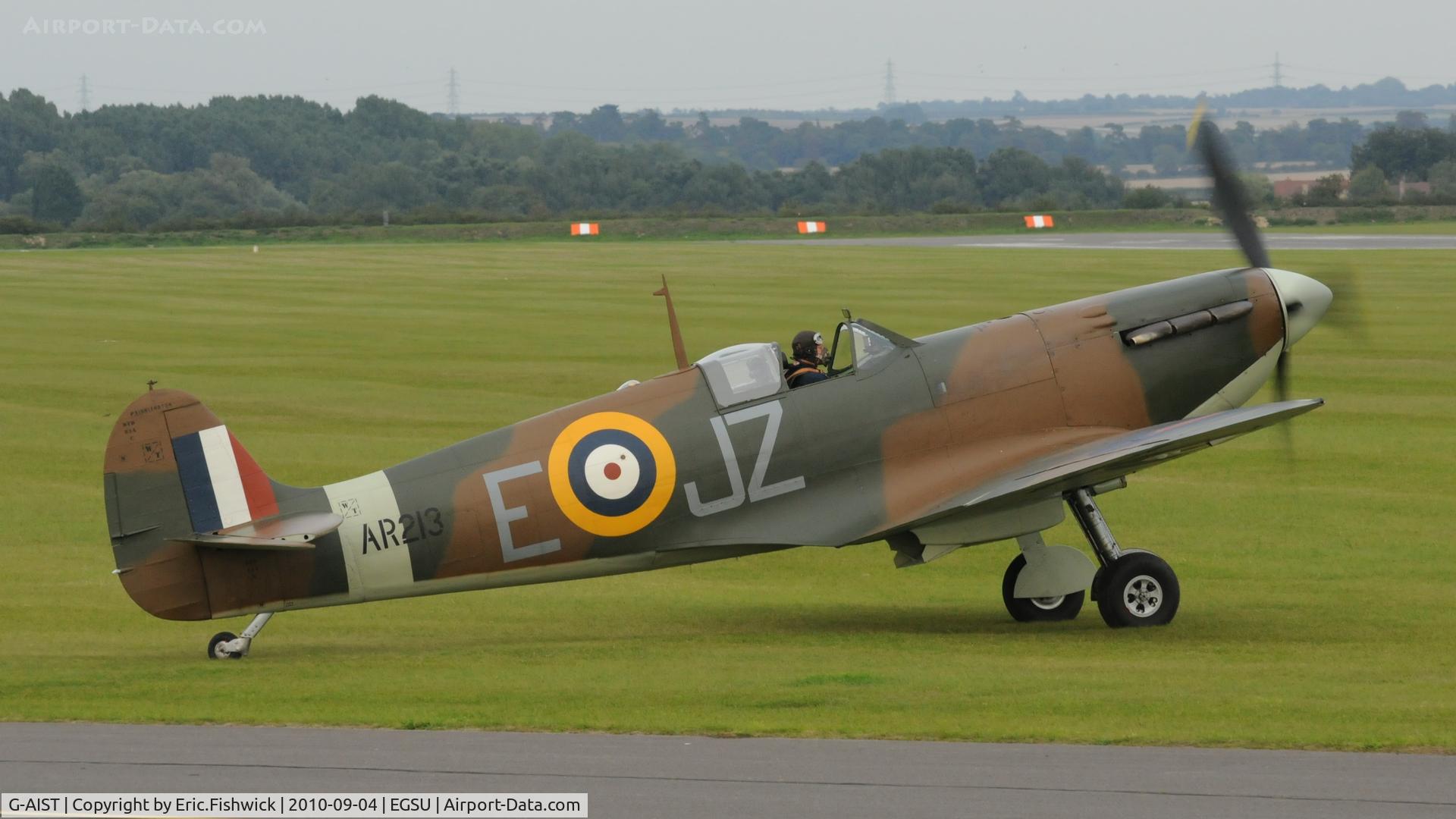 G-AIST, 1941 Supermarine 300 Spitfire Mk1A C/N WASP/20/2, 2. AR213 at Duxford's wonderful Battle of Britain Air Display 2010