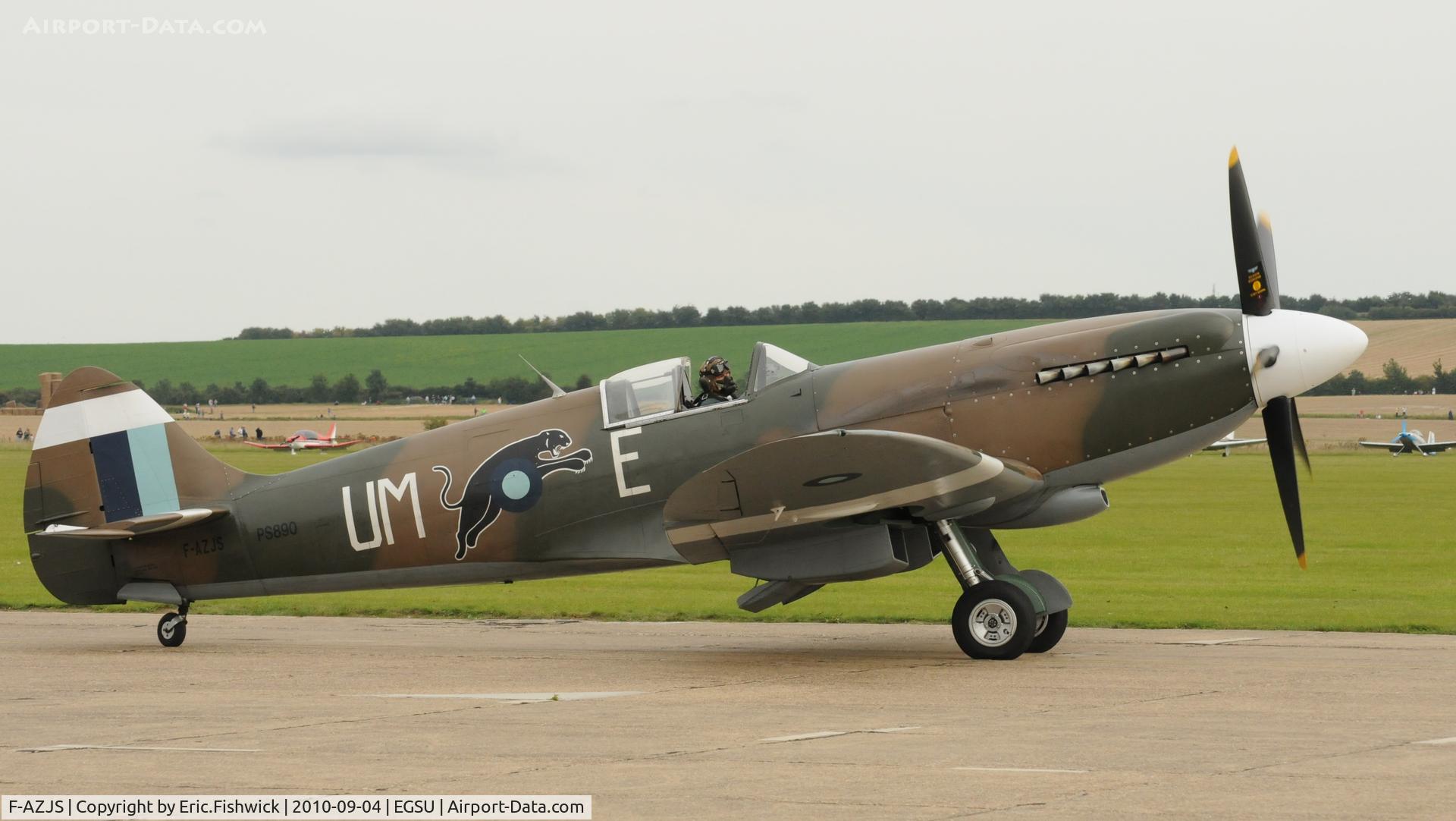 F-AZJS, 1944 Supermarine 389 Spitfire PR.XIX C/N 6S/585110, 2. PS890 (Spitfire Warbird)  at Duxford's wonderful Battle of Britain Air Display 2010