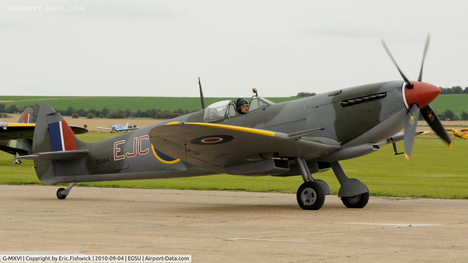 G-MXVI, 1945 Supermarine 361 Spitfire LF.XVIe C/N CBAF.IX.4394, 3. TE184 (P. Andrews) at Duxford's wonderful Battle of Britain Air Display 2010