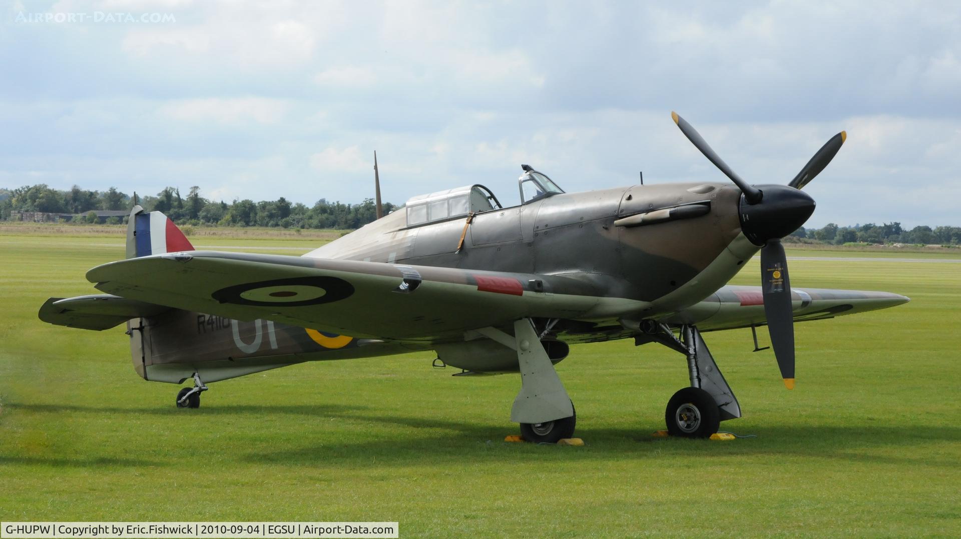 G-HUPW, 1940 Hawker Hurricane I C/N G592301, 3. R4118 (P. Vacher) at Duxford's wonderful Battle of Britain Air Display 2010