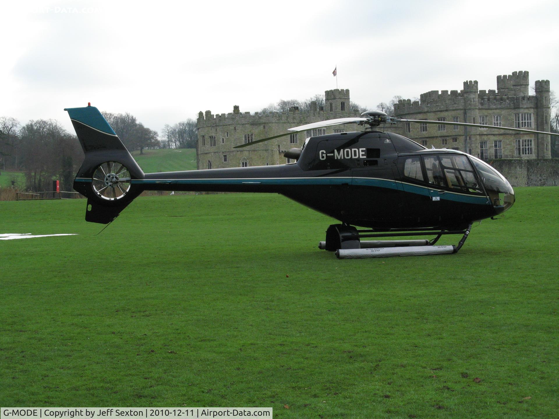 G-MODE, 2002 Eurocopter EC-120B Colibri C/N 1295, Parked at Leeds Castle, Nr. Maidstone, Kent UK