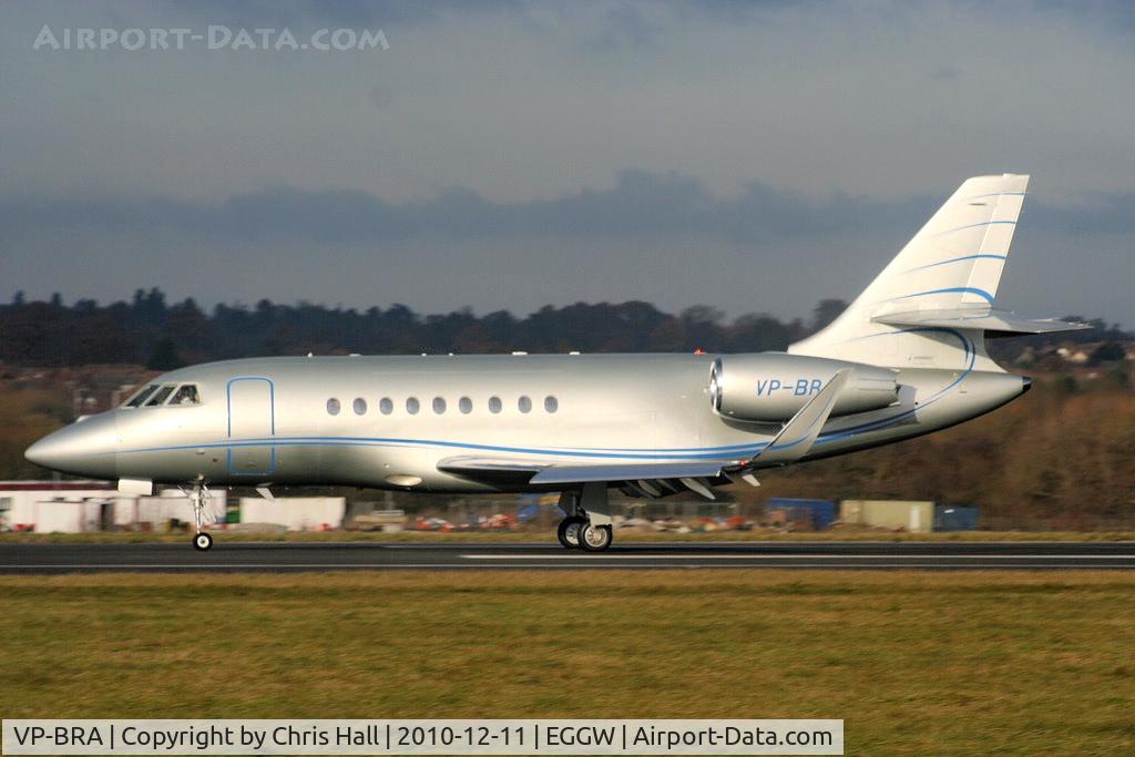 VP-BRA, 2007 Dassault Falcon 2000LX C/N 133, Falcon 2000 landing on RW26