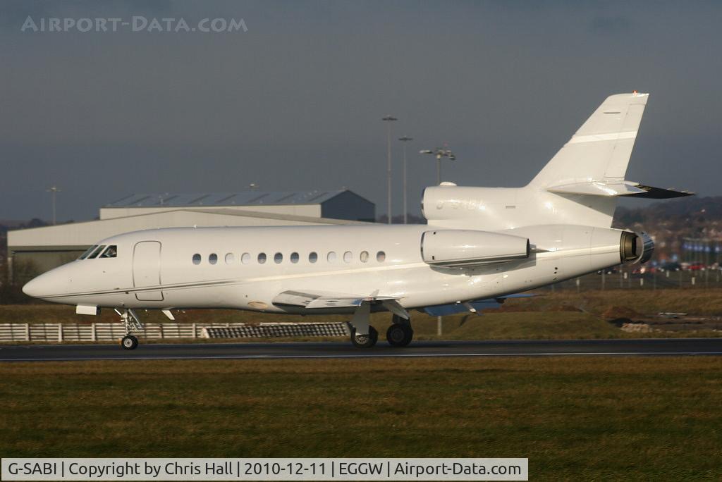 G-SABI, 2005 Dassault Falcon 900EX C/N 150, London Executive Aviation Falcon 900EX landing on RW26