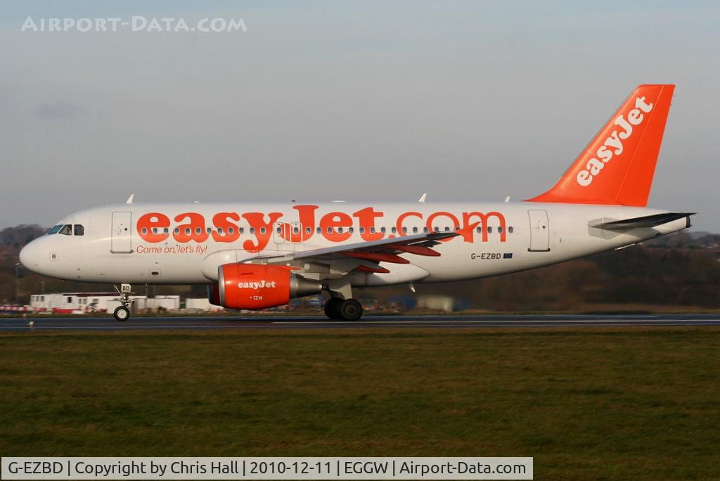 G-EZBD, 2006 Airbus A319-111 C/N 2873, easyJet A319 departing from RW26