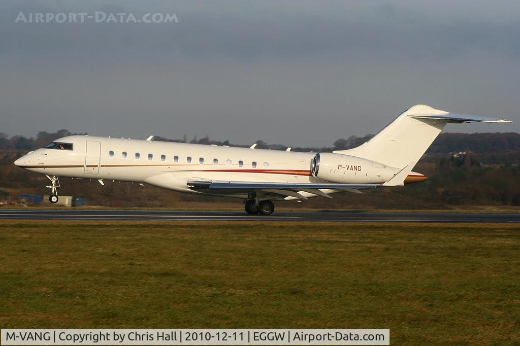 M-VANG, 2010 Bombardier BD-700-1A10 Global Express C/N 9349, Global Express departing from RW26
