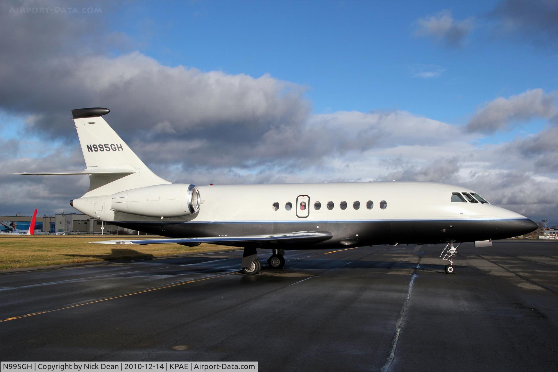 N995GH, 2005 Dassault Falcon 2000EX C/N 72, KPAE Allstate Insurance' 2000 an occasional visitor to Paine Field.