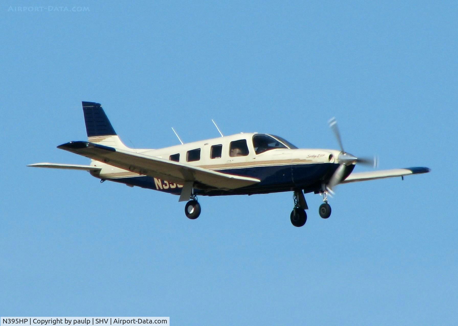 N395HP, 1994 Piper PA-32R-301 C/N 3213085, Landing on 14 at Shreveport Regional.