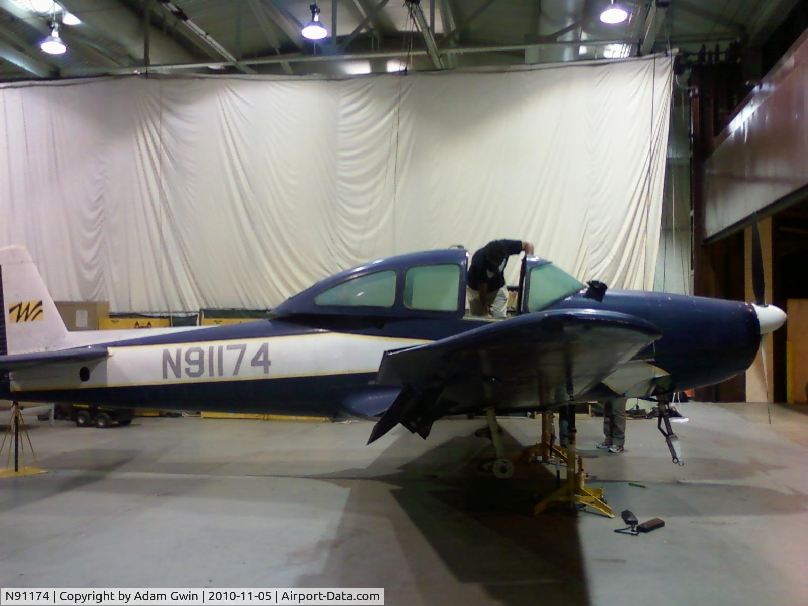 N91174, 1946 North American Navion C/N NAV-4-228, This aircraft is now part of the AMT program at West LA College in Culver City, Ca. Though it is sad to see one less of these beautiful aircraft in flight, it is serving as a very important training tool and is slowly getting rebuilt, though not completel