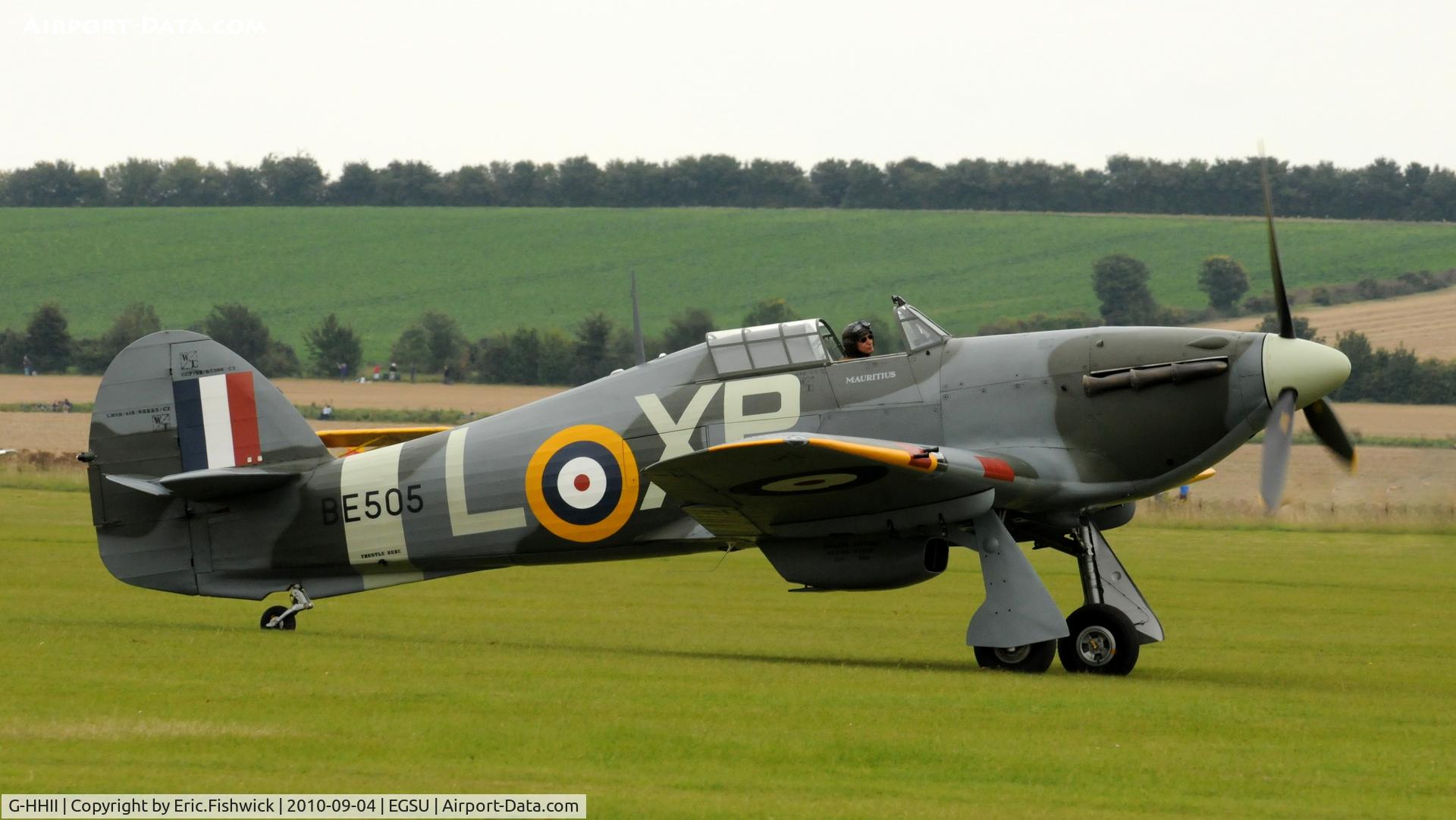 G-HHII, 1940 Hawker (CCF) Hurricane Mk2B C/N CCF/R20023, 2. BE505 (Hanger 11 Collection) at Duxford's wonderful Battle of Britain Air Display 2010