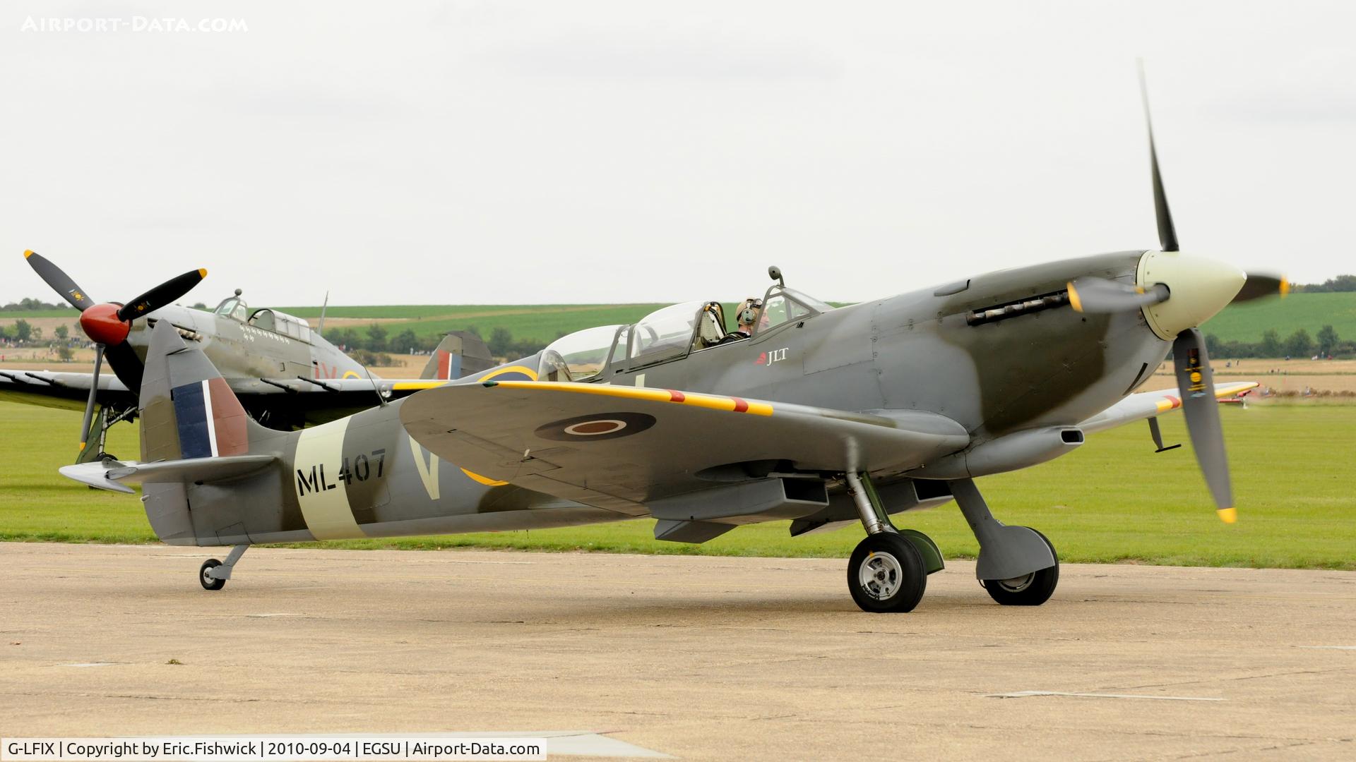 G-LFIX, 1944 Supermarine 509 Spitfire LF.IX (T.IX) C/N CBAF.8463, 2. ML407 (Air Leasing) at Duxford's wonderful Battle of Britain Air Display 2010