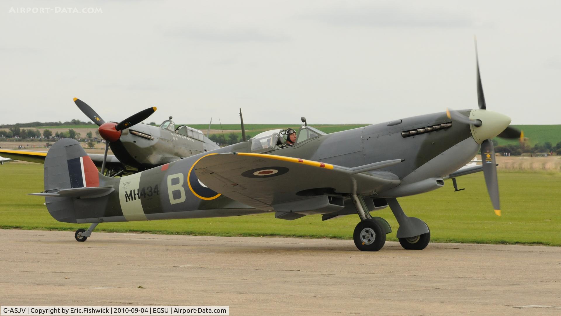 G-ASJV, 1943 Supermarine 361 Spitfire LF.IXb C/N CBAF.IX.552, MH434 (Old Flying Machine Co) at Duxford's wonderful Battle of Britain Air Display 2010