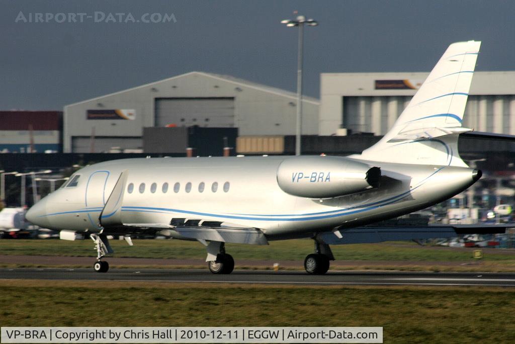 VP-BRA, 2007 Dassault Falcon 2000LX C/N 133, Falcon 2000 landing on RW26