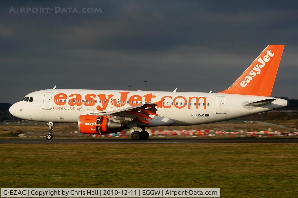 G-EZAC, 2006 Airbus A319-111 C/N 2691, easyJet A319 landing on RW26