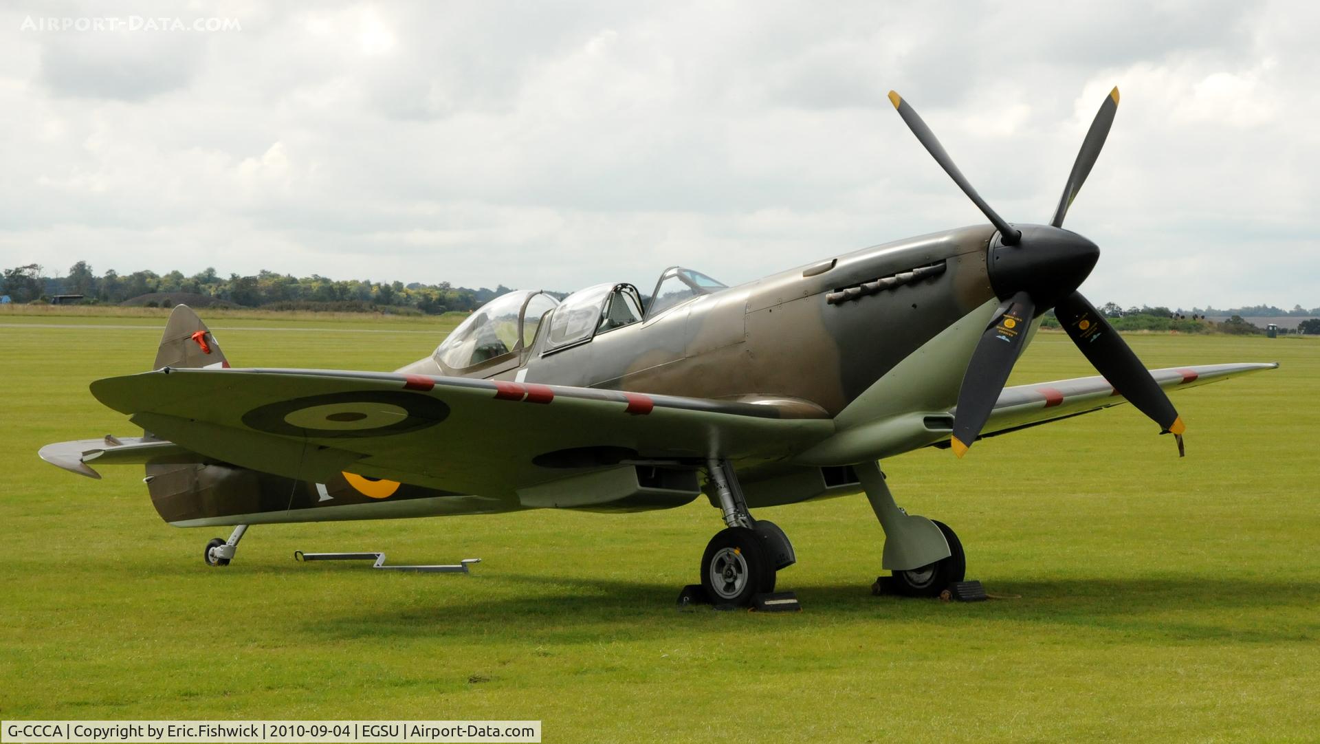 G-CCCA, 1944 Supermarine 509 Spitfire TR.IXc C/N CBAF.9590, 3. IAC161 at Duxford's wonderful Battle of Britain Air Display 2010 (With new colour scheme - 19 Sqn.)