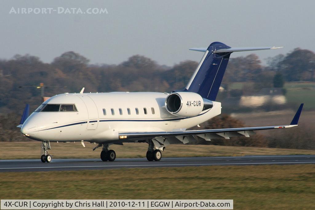 4X-CUR, 2006 Bombardier Challenger 604 (CL-600-2B16) C/N 5645, Ray Aviation Challenger 604 touching down on RW26