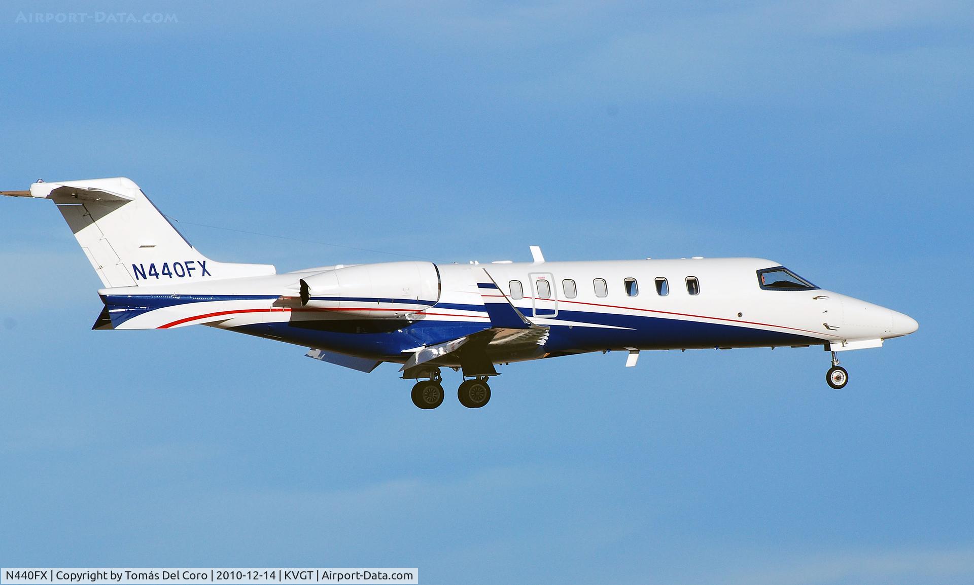 N440FX, 2007 Learjet 45 C/N 346, North Las Vegas Airport (IATA: VGT, ICAO: KVGT, FAA LID: VGT)

Photo: TDelCoro
Dec-14-2010