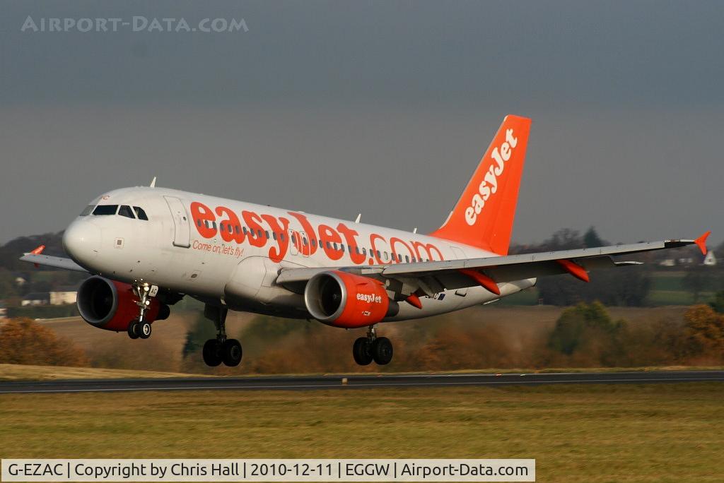 G-EZAC, 2006 Airbus A319-111 C/N 2691, easyJet A319 landing on RW26