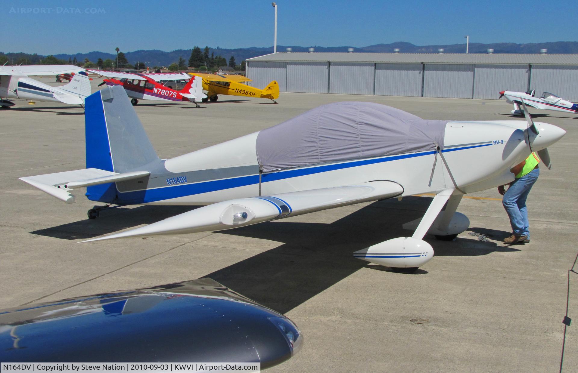 N164DV, 2004 Vans RV-9 C/N 90164, Locally-based 2004 Thomas RV-9 with cockpit cover @ 2010 Watsonville Fly-in