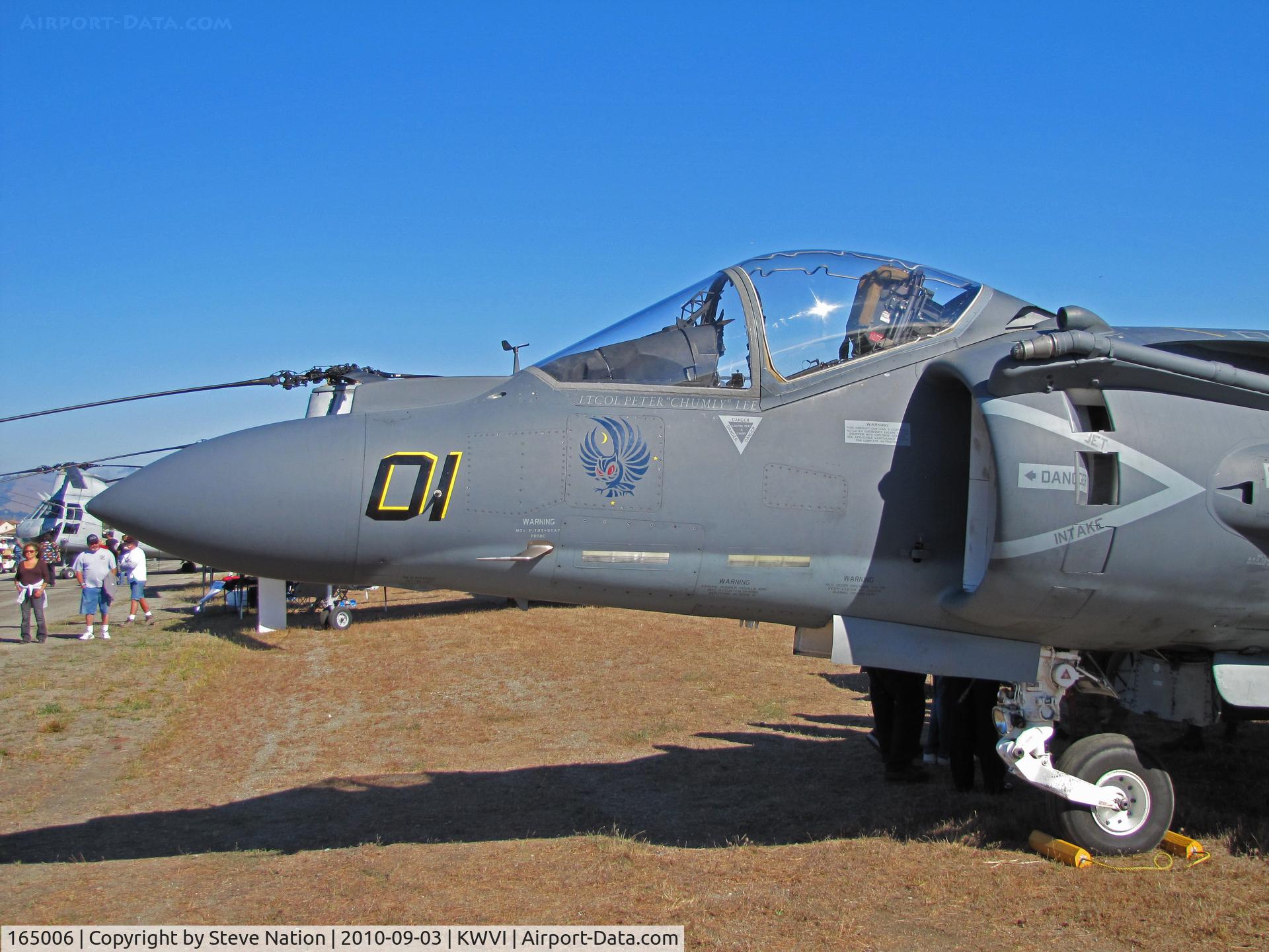 165006, McDonnell Douglas AV-8B+ Harrier II C/N 262, Close-up of nose and cockpit on VMA-513 