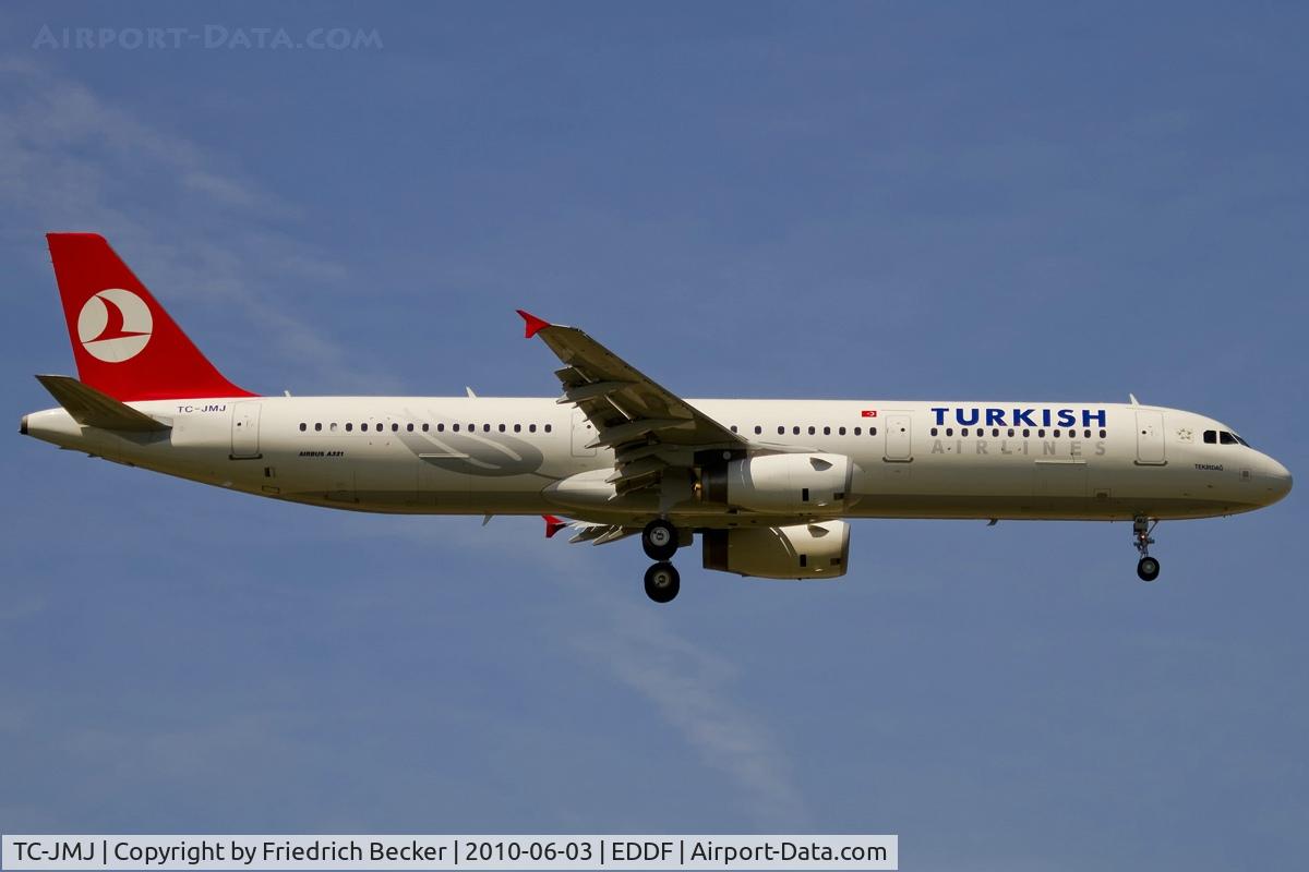 TC-JMJ, 2008 Airbus A321-232 C/N 3688, on final RW07R