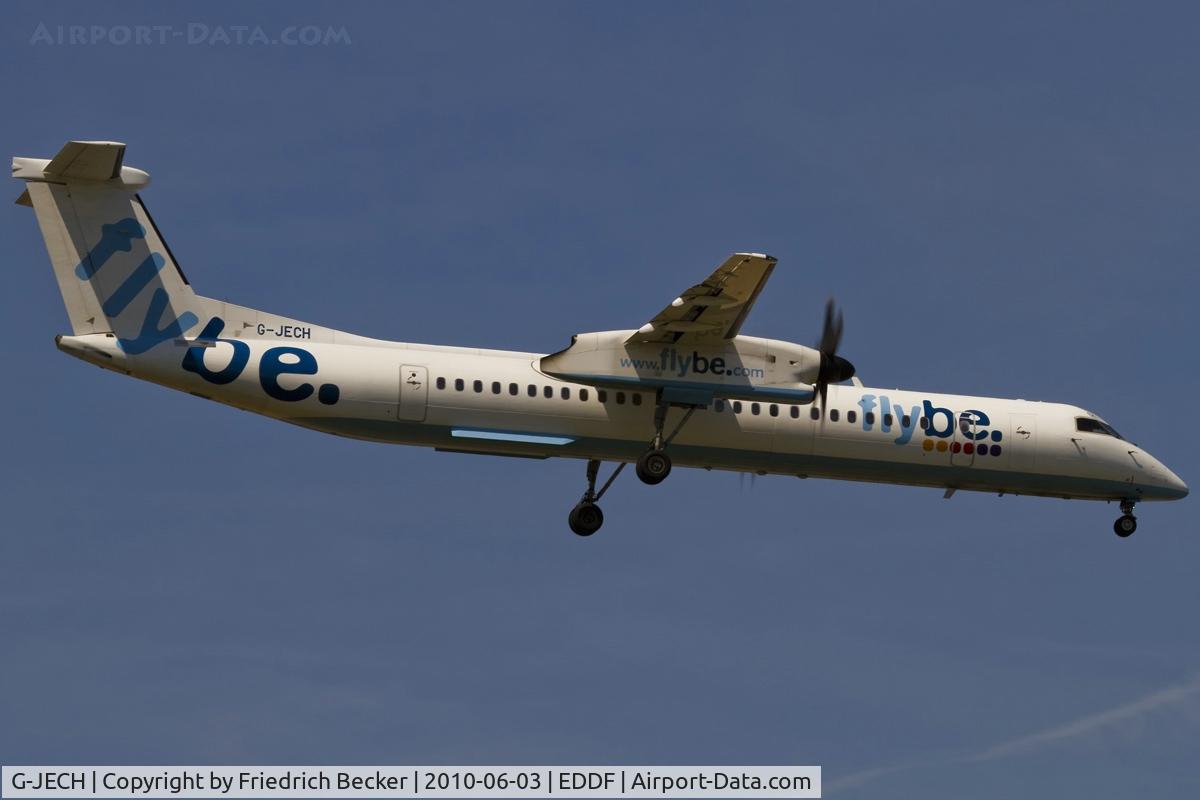 G-JECH, 2005 De Havilland Canada DHC-8-402Q Dash 8 C/N 4103, on final RW07R