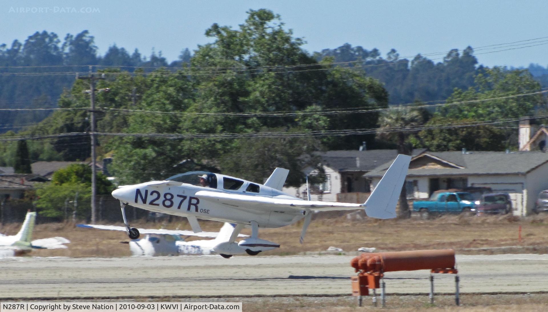 N287R, 2005 Co-Z Cozy Mark IV C/N 400, Locally-based 2005 Rose COZY MARK IV (as N287Rose) landing @ 2010 Watsonville Fly-in