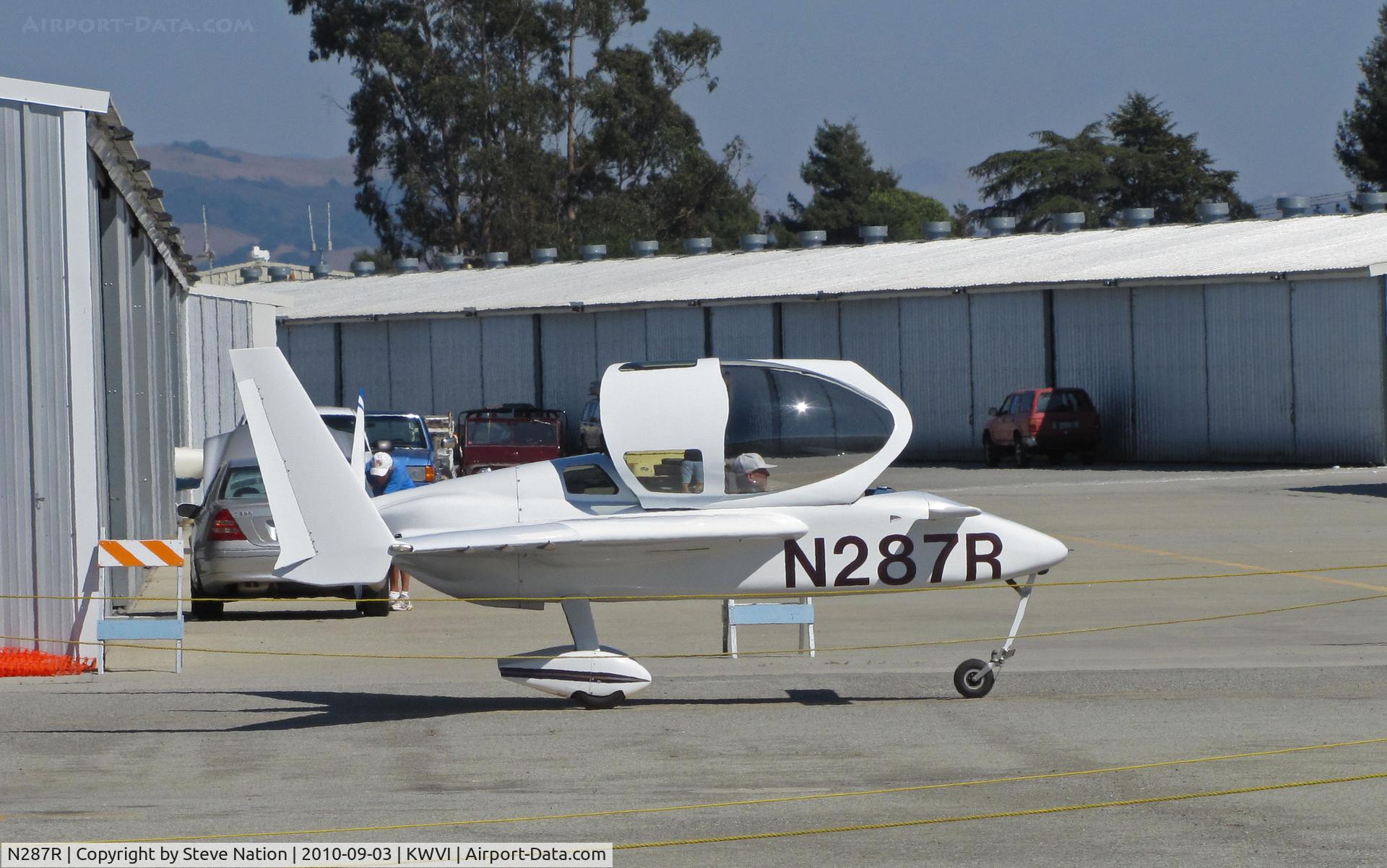 N287R, 2005 Co-Z Cozy Mark IV C/N 400, Locally-based 2005 Rose COZY MARK IV taxiing with canopy open @ 2010 Watsonville Fly-in