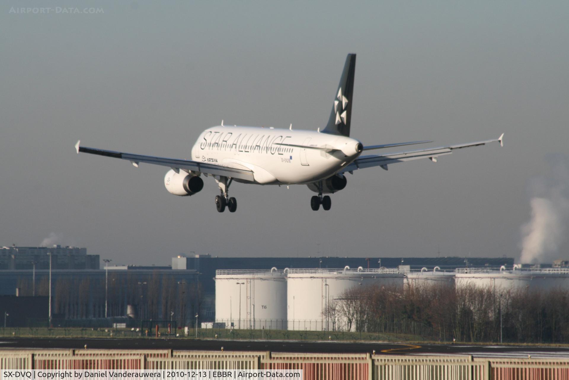 SX-DVQ, 2008 Airbus A320-232 C/N 3526, Flight A3 620 is descending to RWY 25L