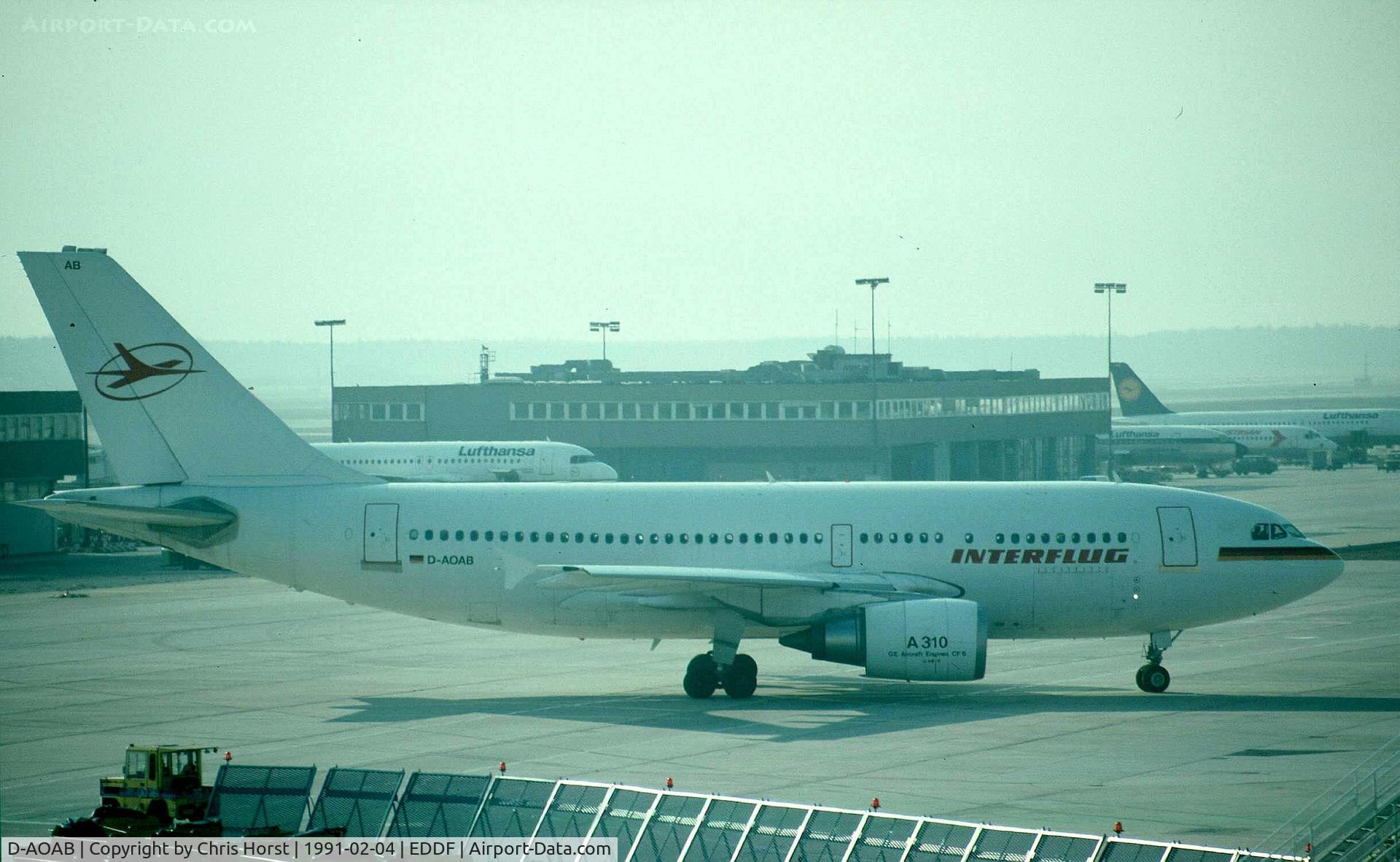 D-AOAB, 1989 Airbus A310-304 C/N 499, temp colours