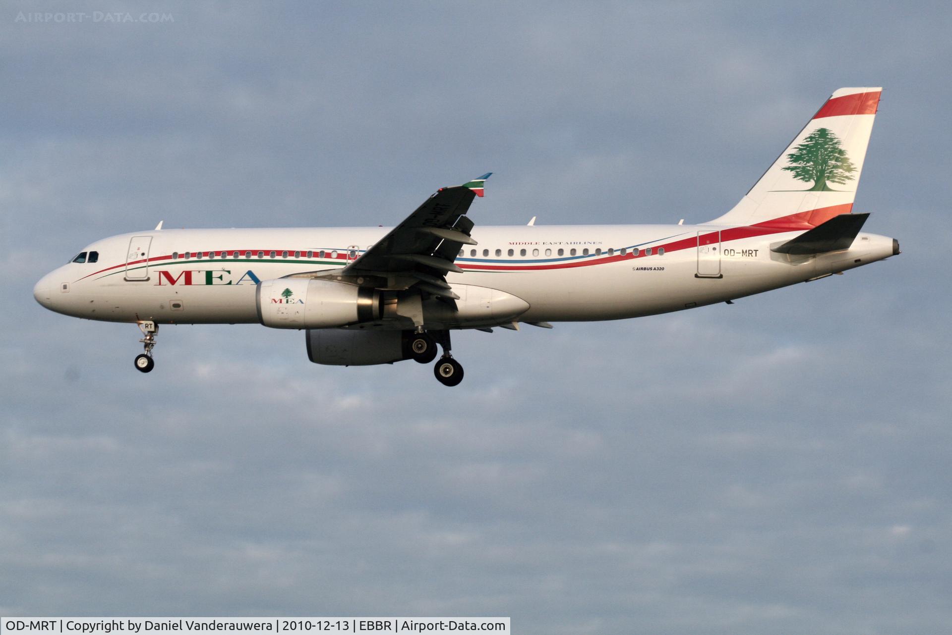 OD-MRT, 2008 Airbus A320-232 C/N 3736, Arrival of flight ME215 to RWY 25L