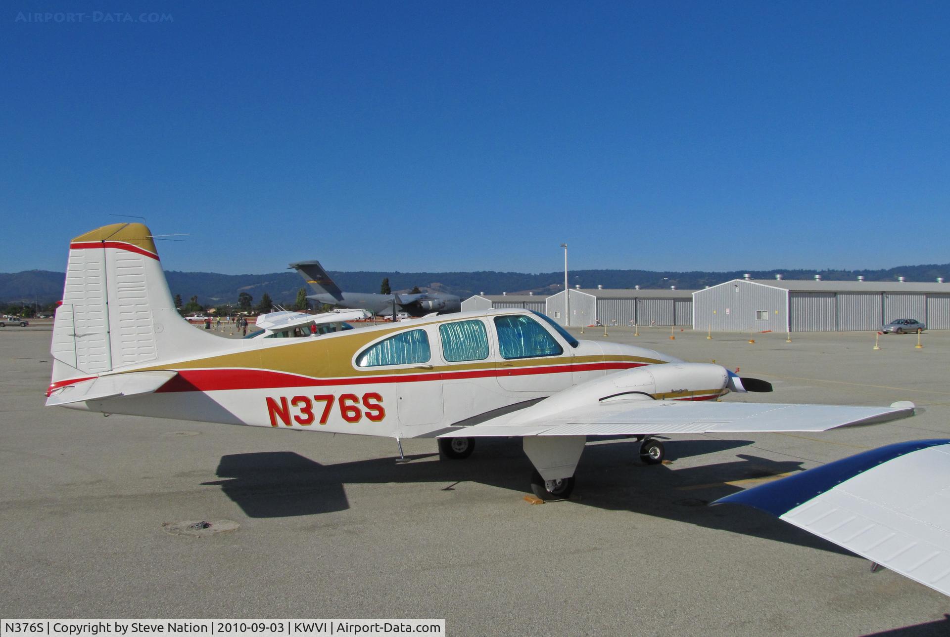 N376S, 1960 Beech B95 Travel Air C/N TD-378, Torrance, CA-based 1960 Beech B95 in display area @ 2010 Watsonville Fly-in