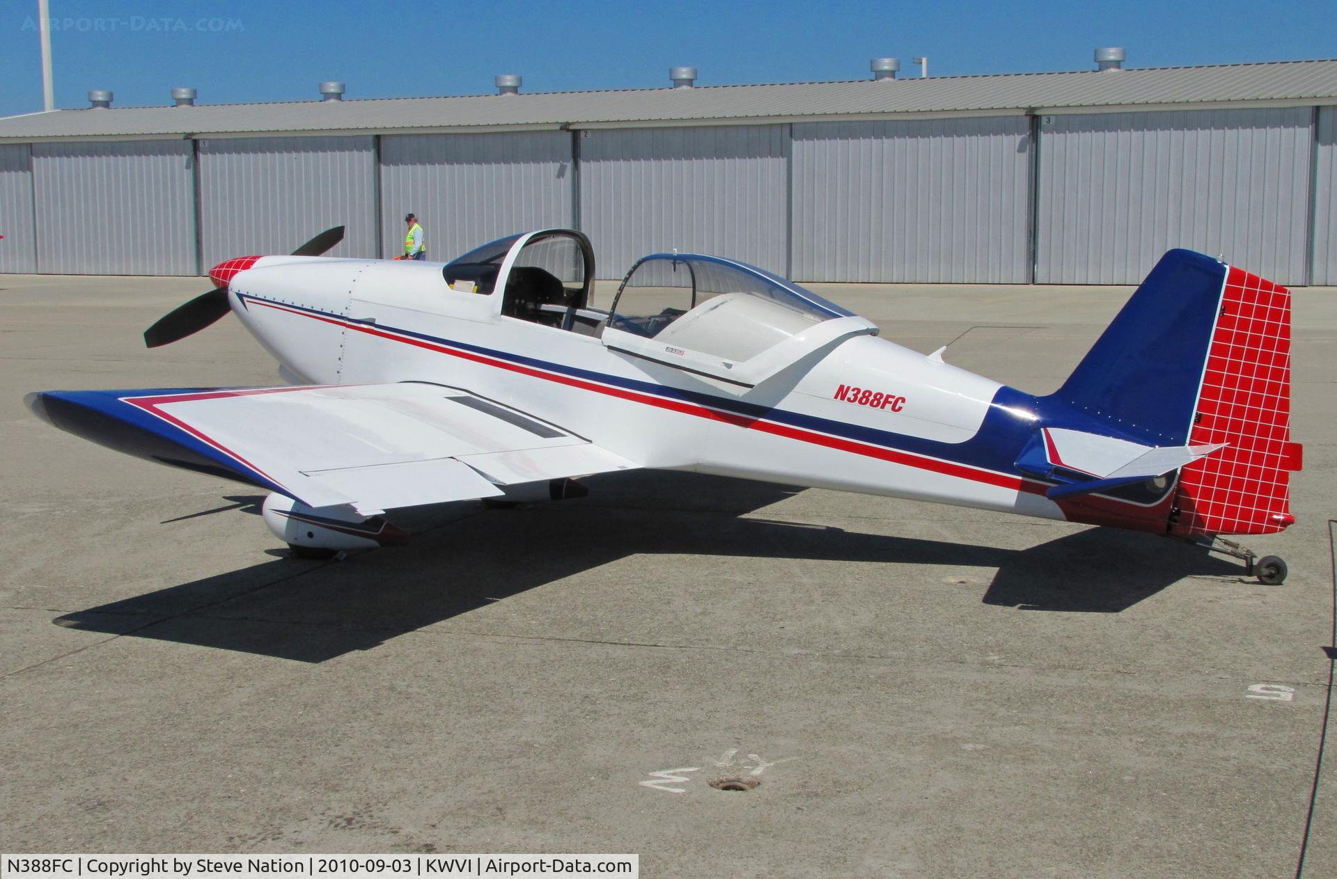 N388FC, 2001 Vans RV-6 C/N 25570, Bear Trap Enterprises (Coalinga, CA) 2001 Franklin Carter RV-6 in display area @ 2010 Watsonville Fly-in